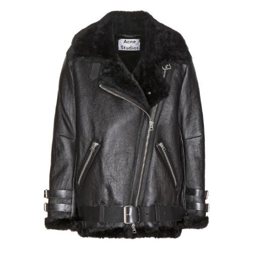 Urban Fashion Studio Arnold Classic Black Sheepskin Leather Jacket