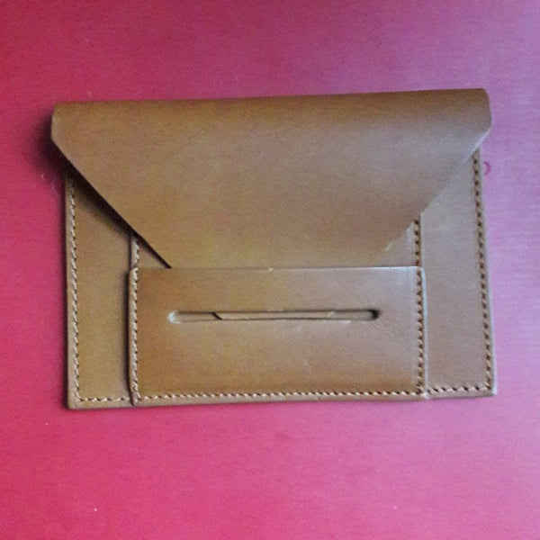 Large Hand Made Saddle leather card holder (Jas M B)